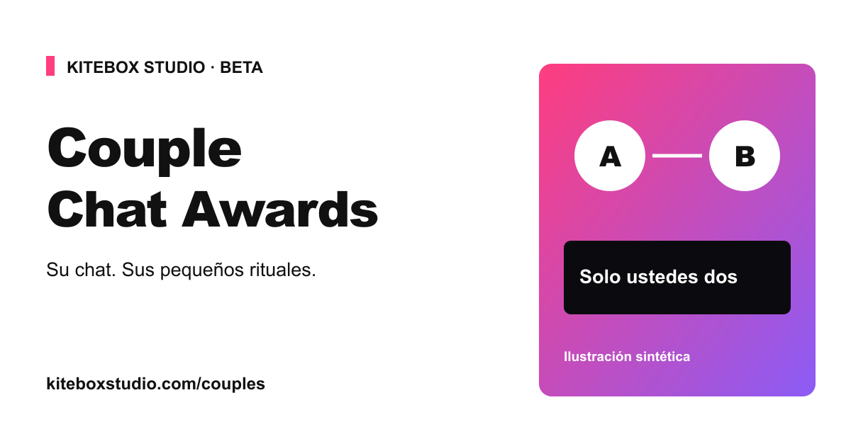 Couple Chat Awards · synthetic illustration