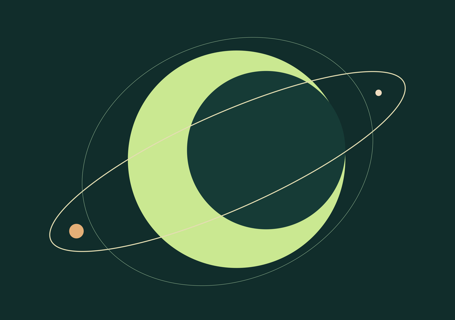 Original green geometric artwork