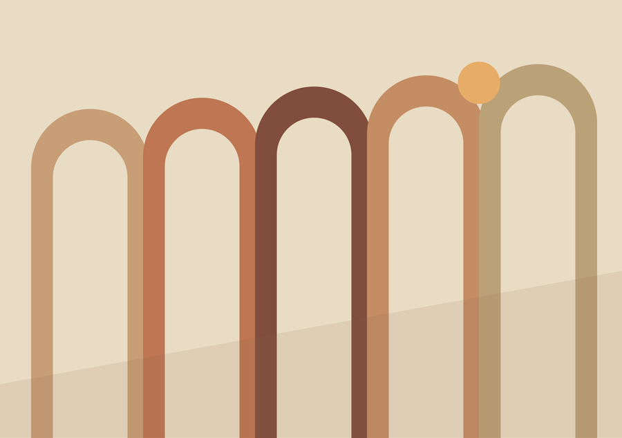 A single arch reveals an impossible colonnade.